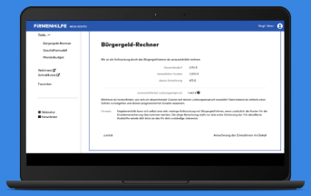 Screenshot: Bürgerrechnertool Desktop